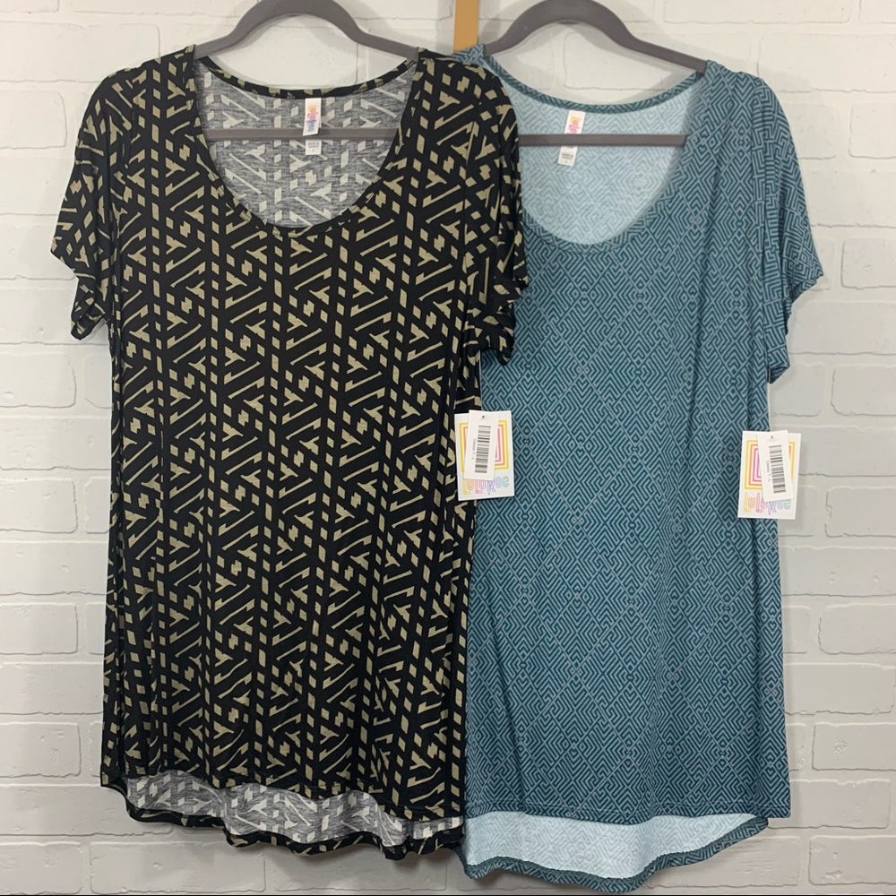 Set of 2 LuLaRoe Large classic T -NWT